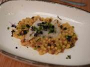 Bodenseefisch auf Fregola Sarda an Winzerschaum und Kräutern - Rezept - Bild Nr. 2