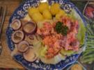 Heringsfilet mit gemischten Salat und Pellkartoffel-Drillingen - Rezept - Bild Nr. 2