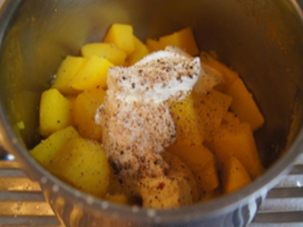 Nackenkotelett mit Kartoffelstampf und Rote-Bete-Salat - Rezept - Bild Nr. 15