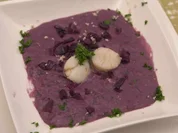 Rezept: Sรผรkartoffel-Sauerkraut-Eintopf mit Coquilles Saint-Jacques Bild Nr. 2 Sรผรkartoffel-Sauerkraut-Eintopf mit Coquilles Saint-Jacques - Rezept - Bild Nr. 2