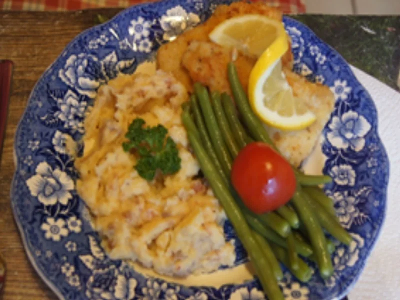 Rezept: Gebratenes-Seelachsfilet mit Prinzess-Bohnen und Rote-Bete-Kartoffel-Stampf Bild Nr. 16896 Gebratenes-Seelachsfilet mit Prinzess-Bohnen und Rote-Bete-Kartoffel-Stampf - Rezept - Bild Nr. 16896