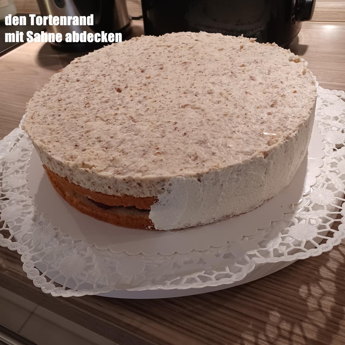 Gebrannte Mandel-Sahne-Torte mit Kirschen - Rezept - Bild Nr. 16910