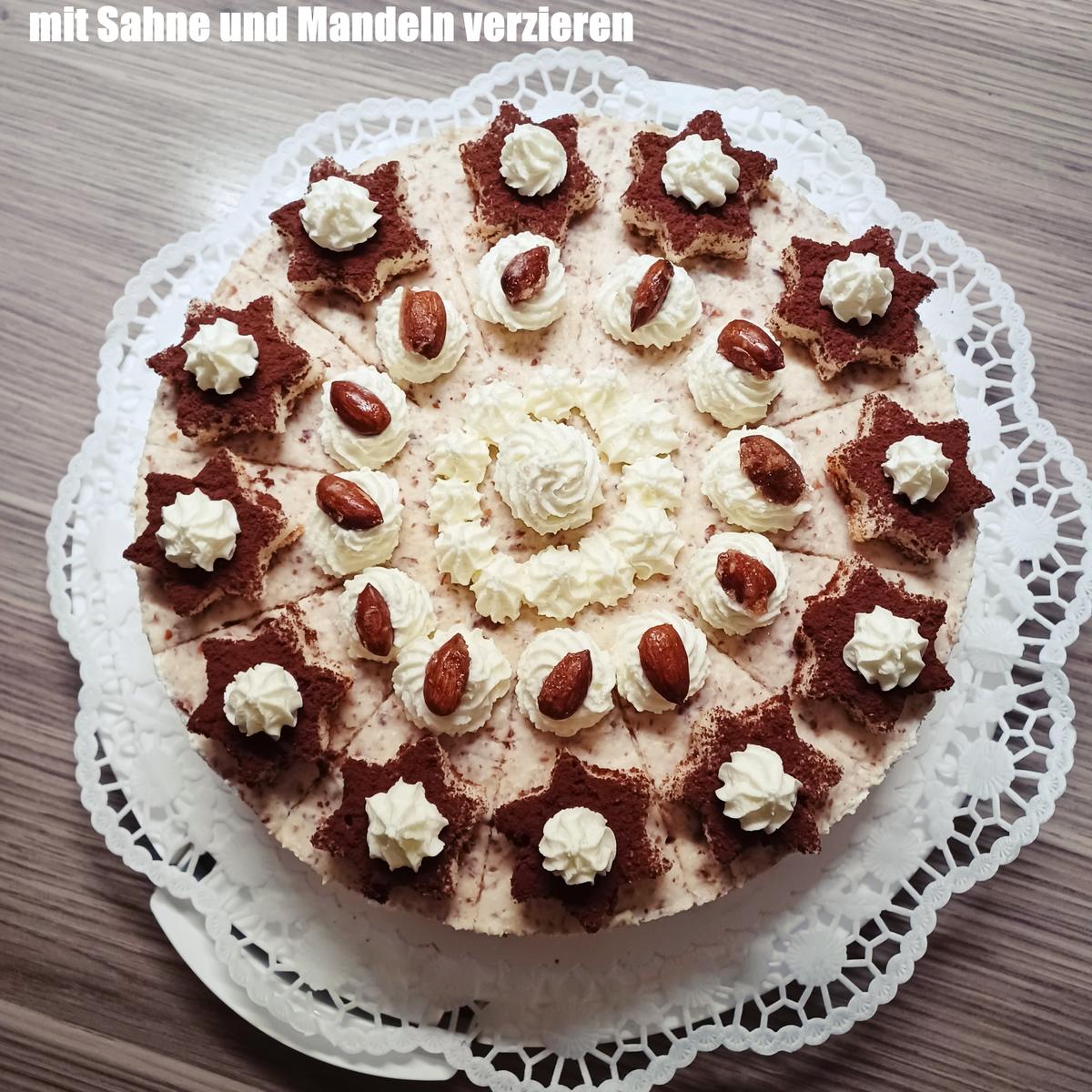 Gebrannte Mandel-Sahne-Torte mit Kirschen - Rezept - Bild Nr. 16914