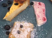 Blätterteig mit Füllung, Vanille-Himbeer-Parfait und Käsekuchen - Rezept - Bild Nr. 16908