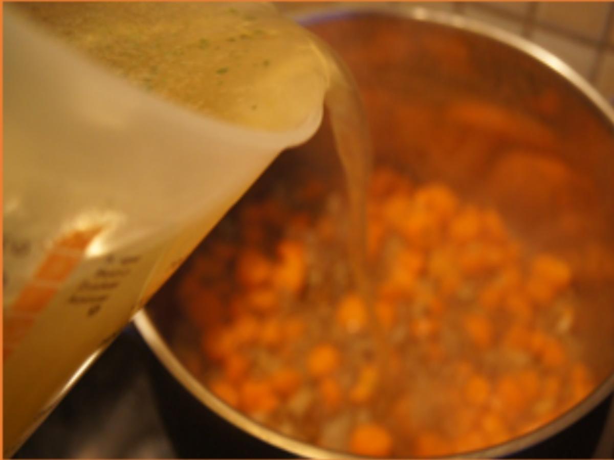 Möhren-Linsen-Suppe mit Putenhackfleisch - Rezept - Bild Nr. 7