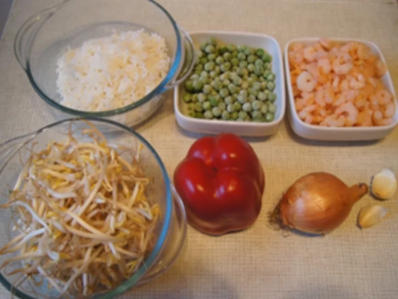 Nasi Goreng mit Garnelen - Rezept - Bild Nr. 3