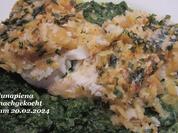 Wildlachsfilet mit Kartoffelkruste auf Spinat - Rezept - Bild Nr. 16949