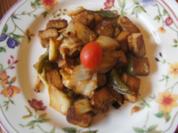 Pfannengerührter Chinakohl mit grüner Paprika und Tofu - Rezept - Bild Nr. 16935