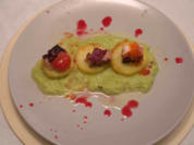 Pulpo und Kartoffeln auf Lauch-Wasabi-Creme - Rezept - Bild Nr. 16936
