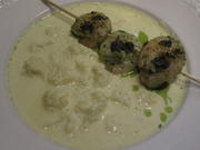Suppen: Blumenkohl-Curry-Suppe mit Garnelenspieß - Rezept - Bild Nr. 17033