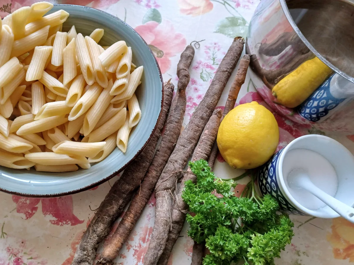 Nudeln mit Schwarzwurzeln in Sahnesoße - Rezept - Bild Nr. 4