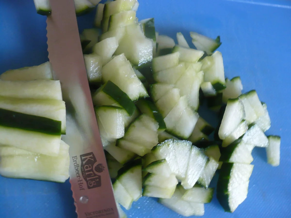 Möhren - Gurkensalat mit Kichererbsen - Rezept - Bild Nr. 16973