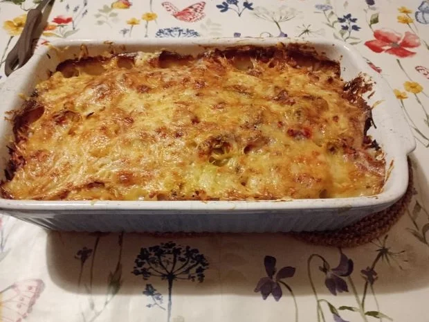 Rezept: Blumenkohl-Lauch-Möhren und in Würfel geschnittenen Hinterschinken Auflauf ./Resteverwertu Bild Nr. 16983 Blumenkohl-Lauch-Möhren und in Würfel geschnittenen Hinterschinken Auflauf ./Resteverwertu - Rezept - Bild Nr. 16983