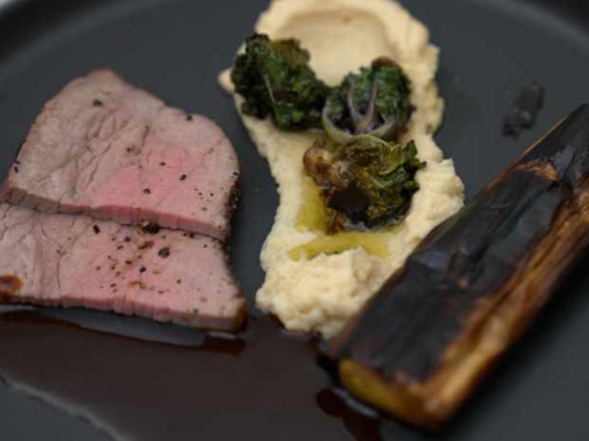 Rinderbraten mit Rotweinjus und Selleriepüree - Rezept - kochbar.de