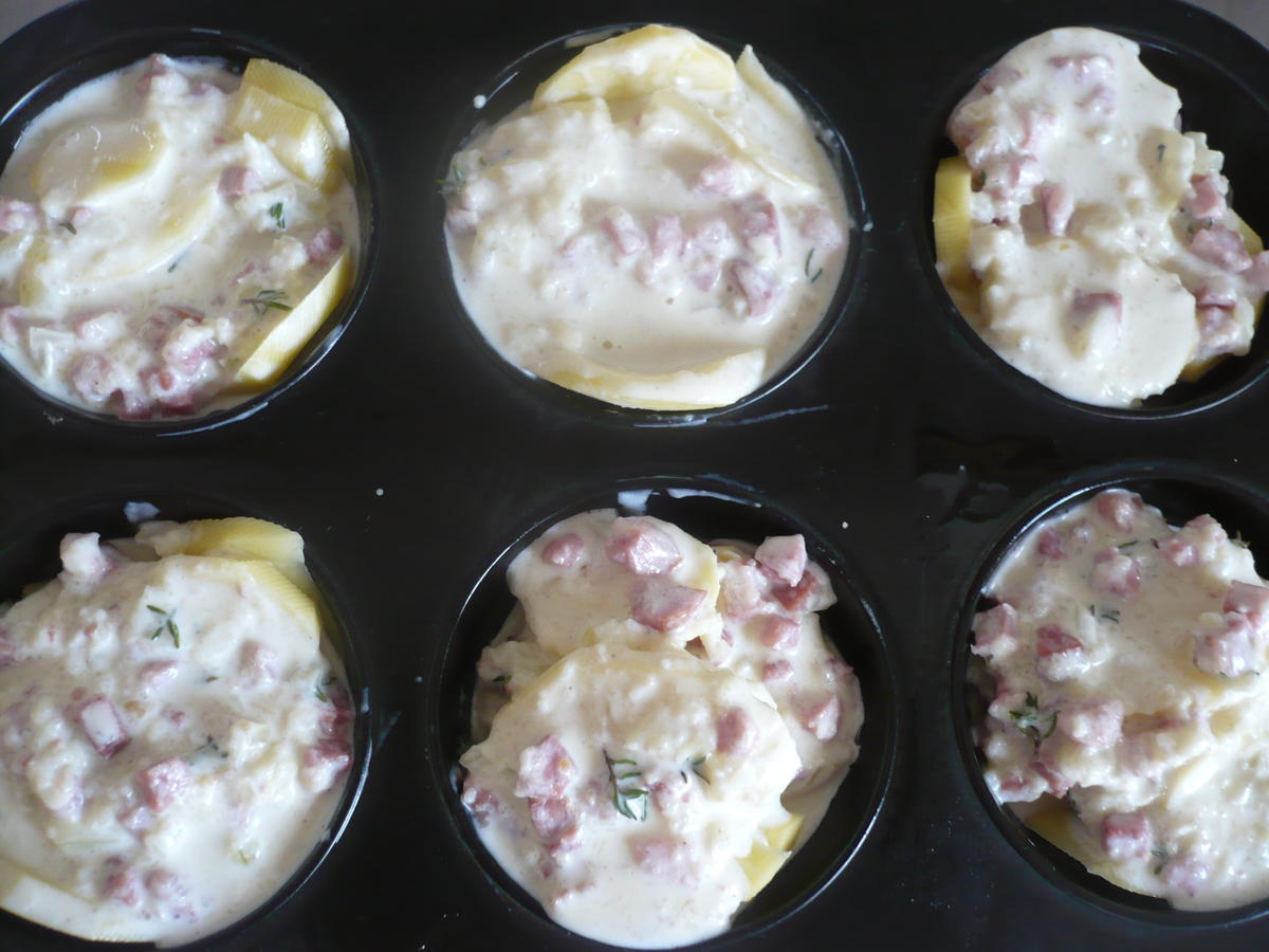 Kartoffelgratin aus der Muffinform - Rezept - Bild Nr. 17011