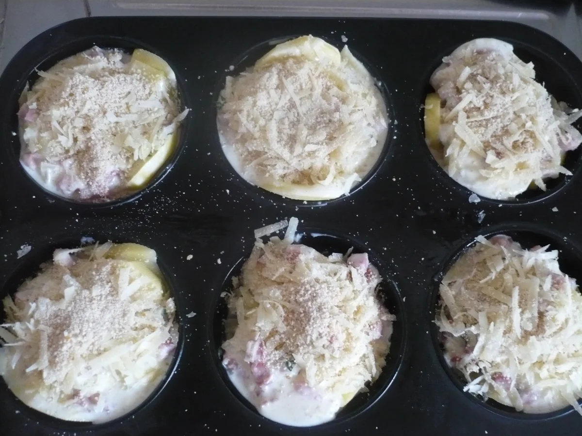 Kartoffelgratin aus der Muffinform - Rezept - Bild Nr. 17012