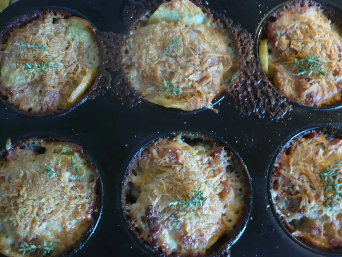 Kartoffelgratin aus der Muffinform - Rezept - Bild Nr. 17013