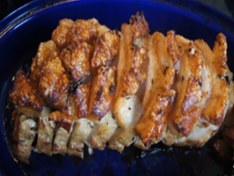 Schweine-Krustenbraten mit würziger Bratensauce, Honig-Bundmöhren und Mini-Kartoffelknödel - Rezept - Bild Nr. 13