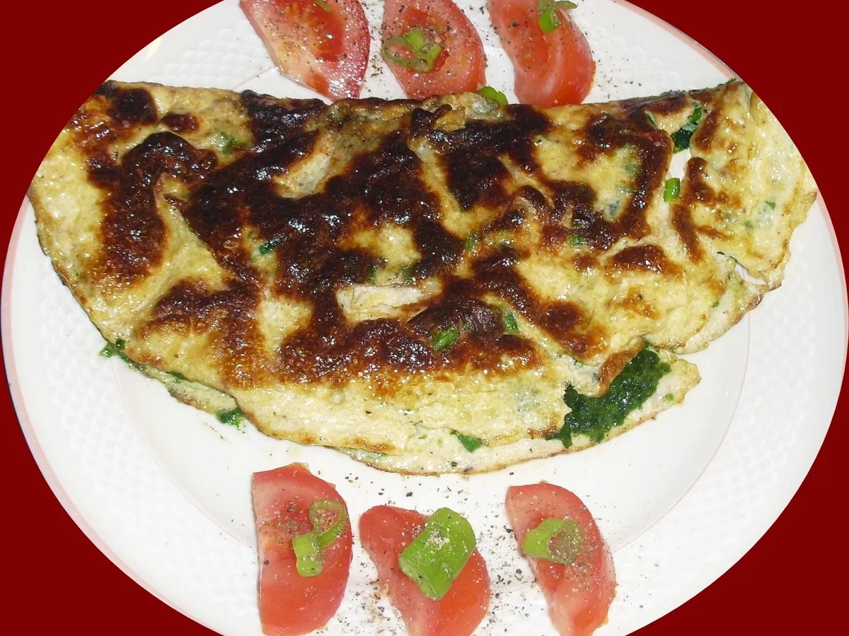 Omelette mit Spinat und Camembert - Rezept - Bild Nr. 17007