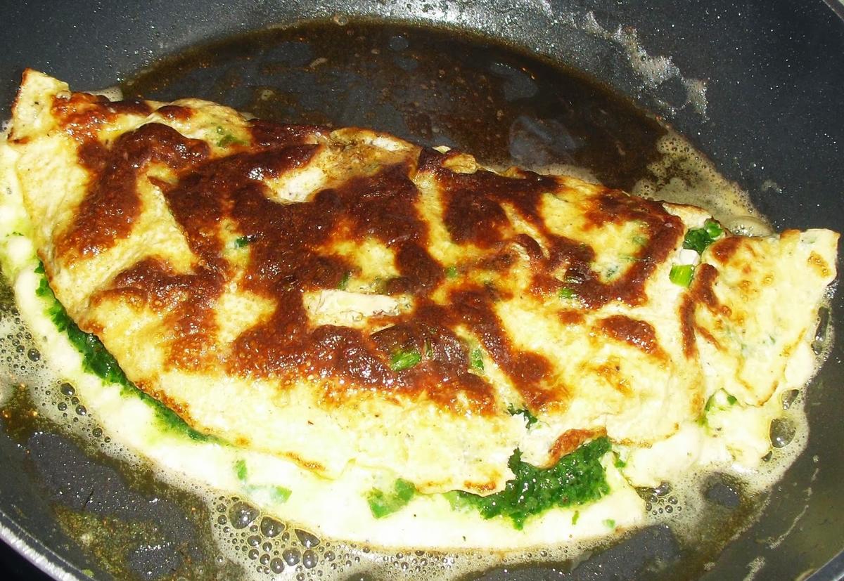 Omelette mit Spinat und Camembert - Rezept - Bild Nr. 17008