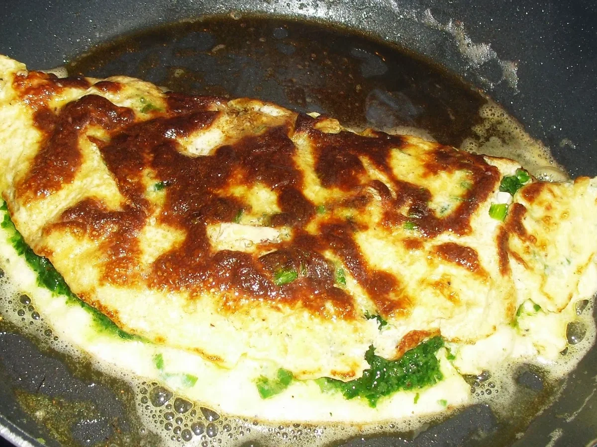 Omelette mit Spinat und Camembert - Rezept - Bild Nr. 17008