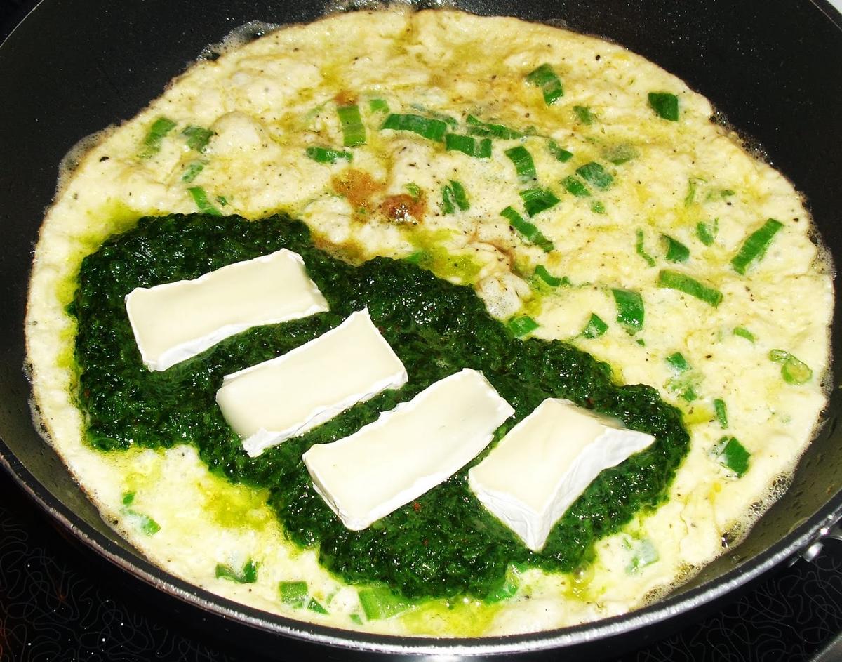 Omelette mit Spinat und Camembert - Rezept - Bild Nr. 17009