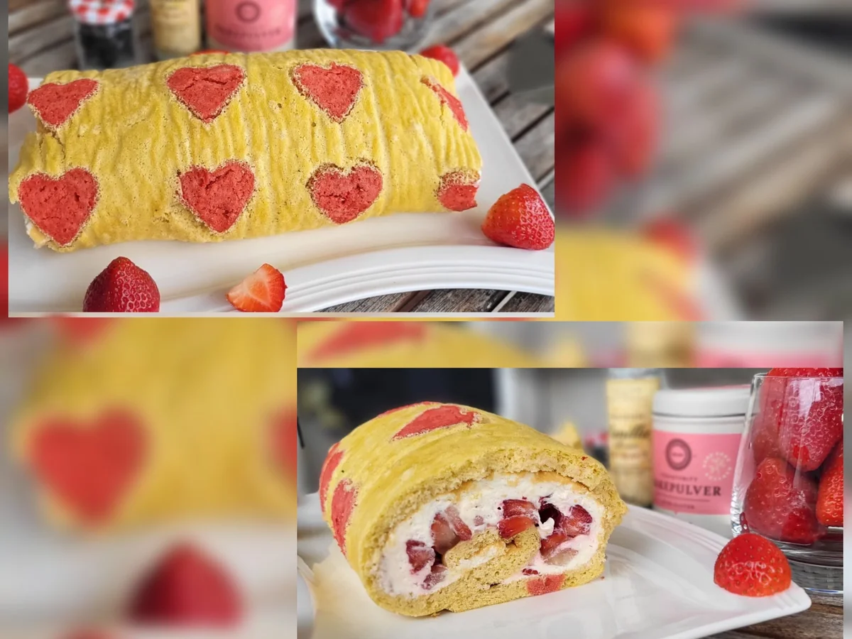 Rezept: BiNe` S ERDBEER BISKUITROLLE Bild Nr. 17019 BiNe` S ERDBEER BISKUITROLLE - Rezept - Bild Nr. 17019