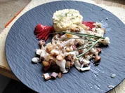 Rezept: Stockfisch mit Kartoffelsalat Bild Nr. 17009 Stockfisch mit Kartoffelsalat - Rezept - Bild Nr. 17009