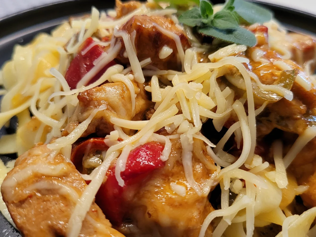 Rezept: Hähnchenbrust mit Pasta Bild Nr. 17020 Hähnchenbrust mit Pasta - Rezept - Bild Nr. 17020