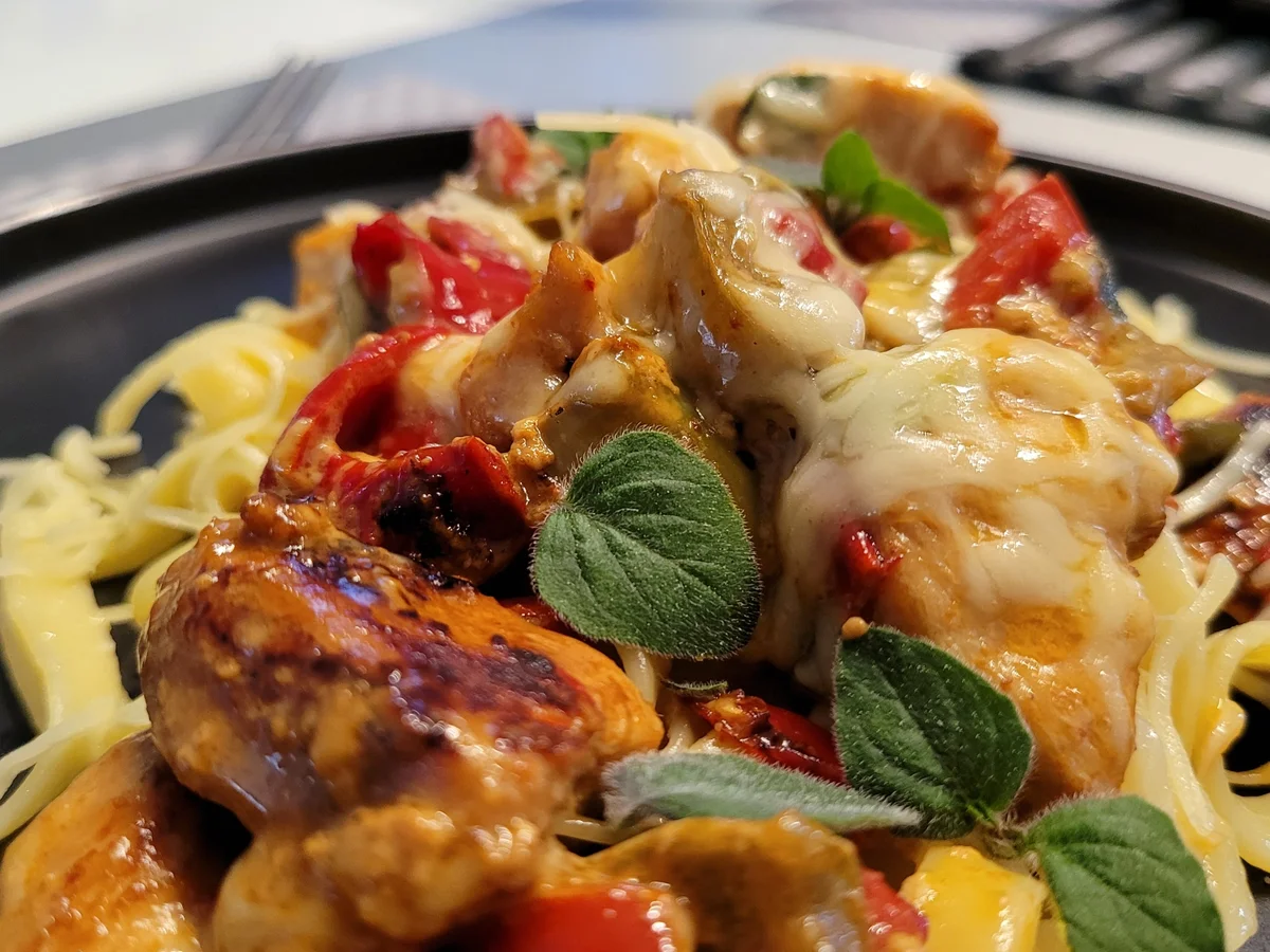 Rezept: Hähnchenbrust mit Pasta Bild Nr. 17021 Hähnchenbrust mit Pasta - Rezept - Bild Nr. 17021