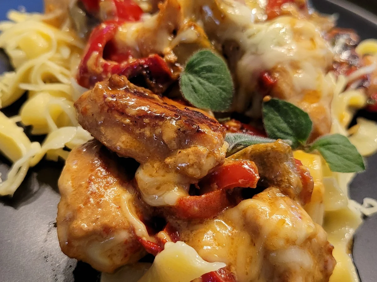 Rezept: Hähnchenbrust mit Pasta Bild Nr. 17022 Hähnchenbrust mit Pasta - Rezept - Bild Nr. 17022