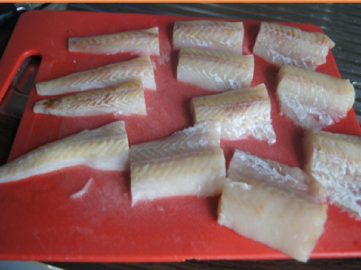 Knusper-Fischfilet mit Zuckererbsen und Rahm-Selleriestampf - Rezept - Bild Nr. 17027