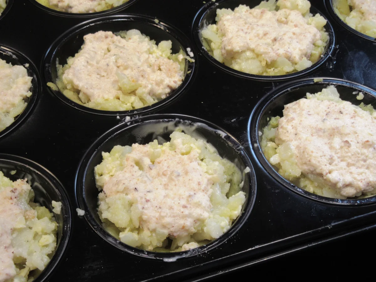 Kartoffeln: Kartoffelmuffins mit Blumenkohlfüllung - Rezept - Bild Nr. 17039