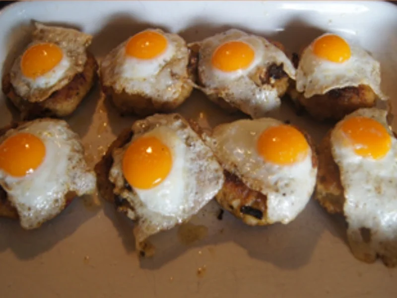 Frikadellen mit Wachteleiern, Kenia-Bohnen und Kartoffelstampf - Rezept - Bild Nr. 17043