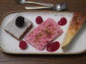 Käsekuchen und Ploberger Schnitte mit Himbeerparfait - Rezept - Bild Nr. 17037