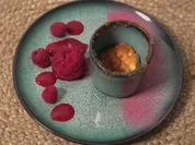 Topfensoufflè mit Granatapfel-Himbeersorbet - Rezept - Bild Nr. 17038