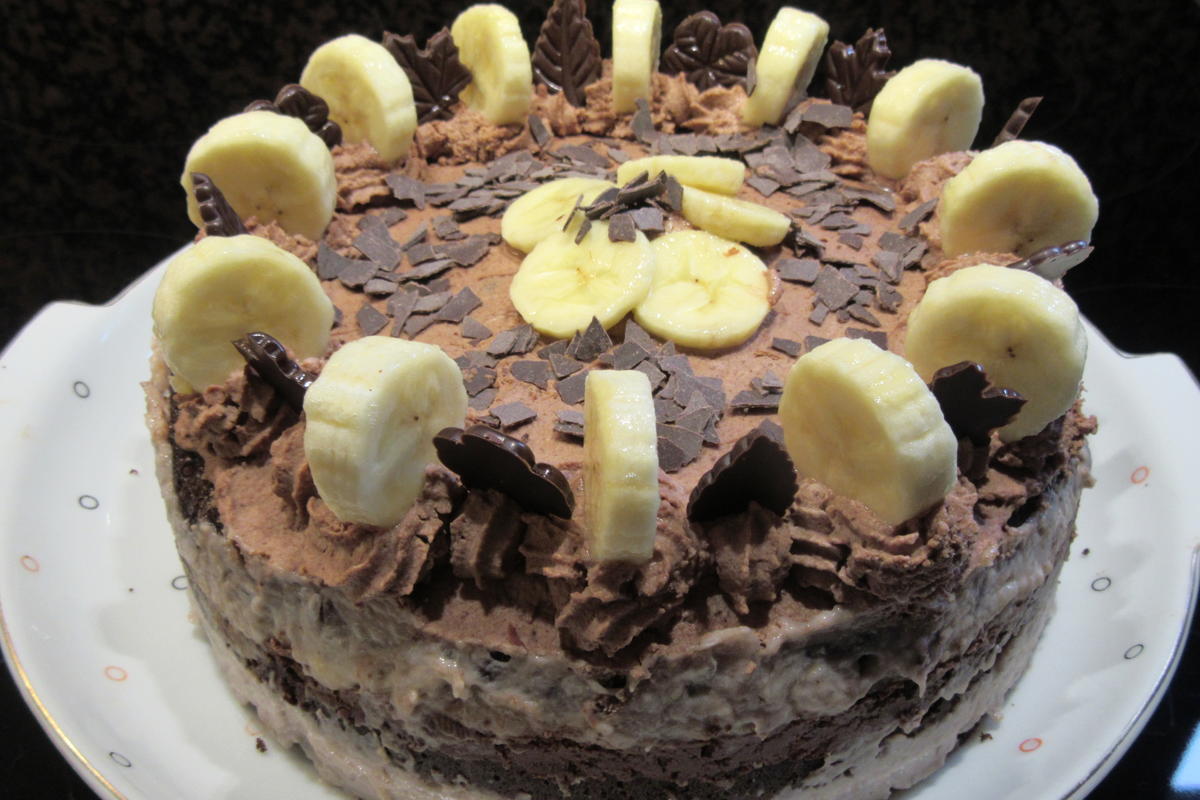 Backen: Schoko-Bananen-Torte - Rezept - Bild Nr. 2