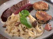 Roastbeef mit Nudeln und gebratener Aubergine - Rezept - Bild Nr. 17047