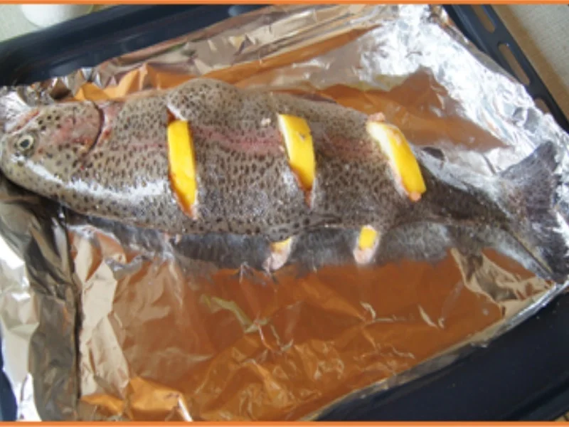 Spargel mit Zitronenbutter, Backofen-Lachsforelle und Rosmarin-Kümmel-Bratdrillingen - Rezept - Bild Nr. 9