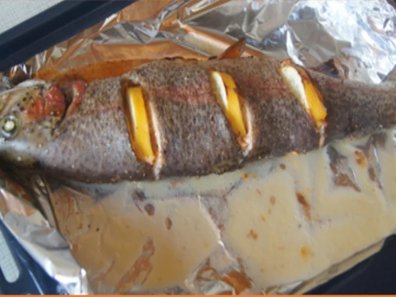 Spargel mit Zitronenbutter, Backofen-Lachsforelle und Rosmarin-Kümmel-Bratdrillingen - Rezept - Bild Nr. 10