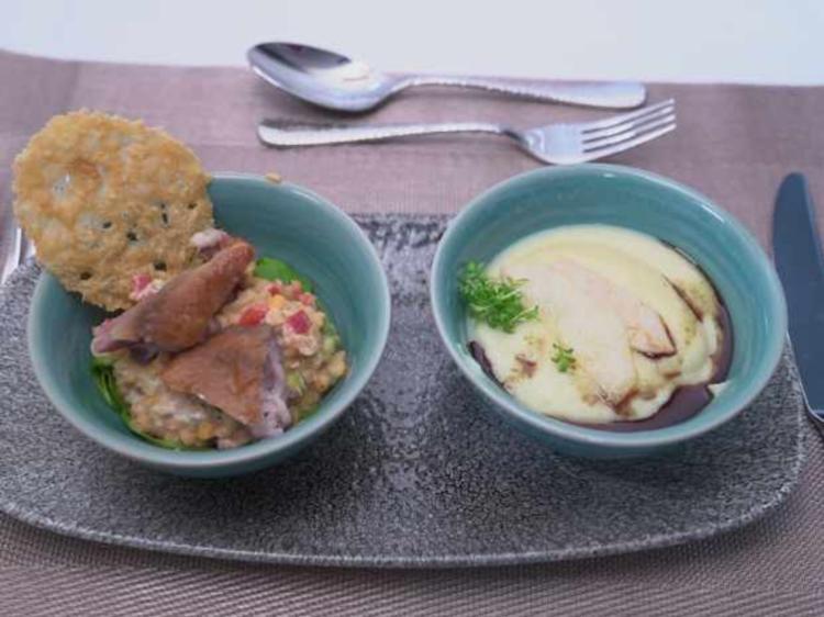 Pastinaken Suppe mit glasierten Birnenspalten und Linsensalat - von Das ...