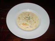 Fenchel-Orangensuppe mit Räucherforelle - Rezept