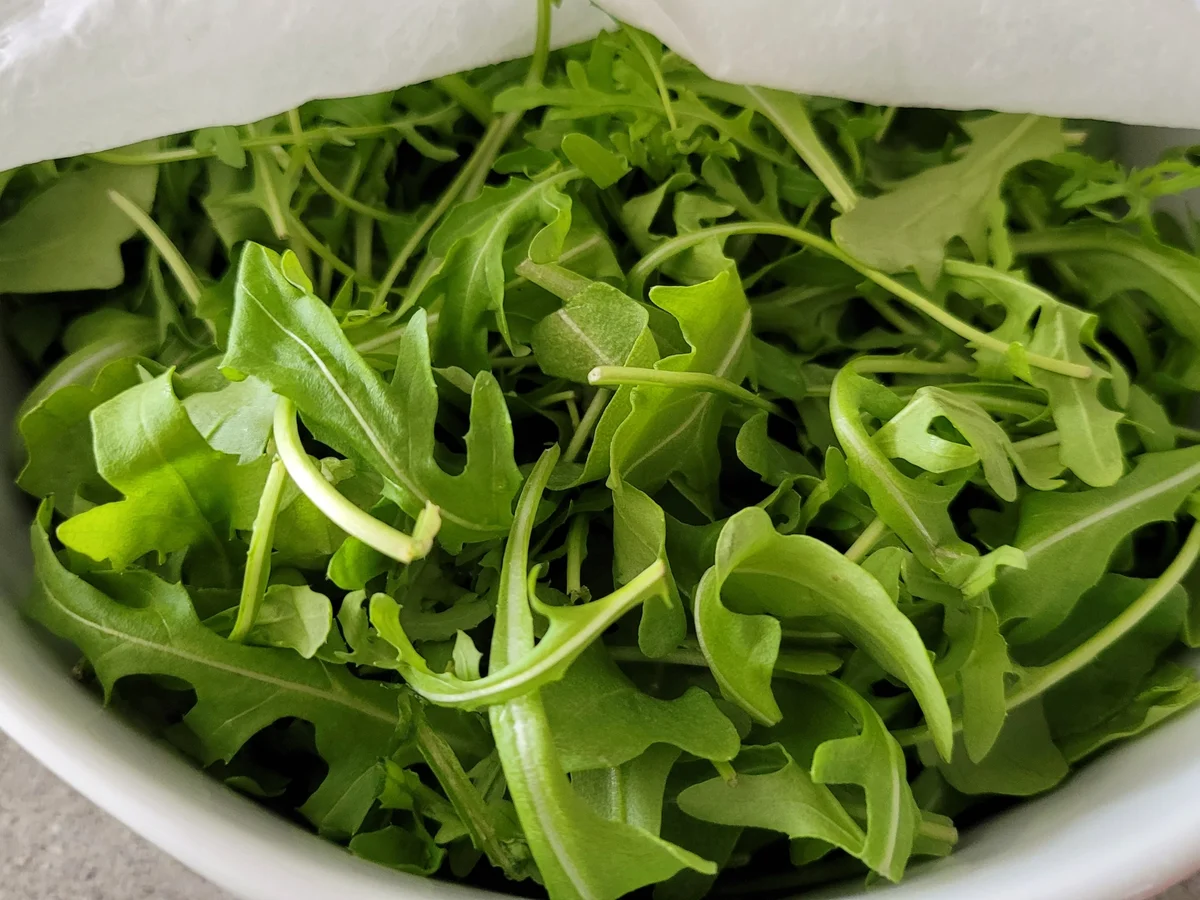 Rucola mit Halloumi wird zu einem Sommersalat - Rezept - Bild Nr. 17065