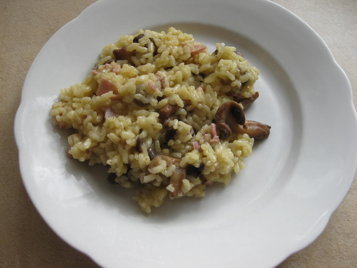 Risotto mit Champignons und Schinken - Rezept - Bild Nr. 17063