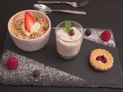 Vanillekeks mit Marmeladenfüllung, Mandelquark und Apfel Crumble - Rezept - Bild Nr. 2