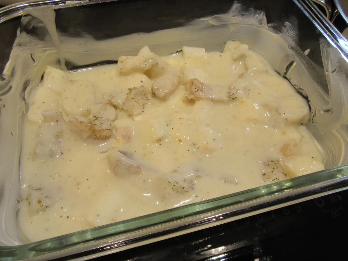 Auflauf: Grießauflauf mit Spargel und Heilbutt - Rezept - Bild Nr. 17070