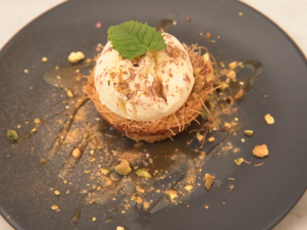 Knafeh mit Vanilleeis - einfach - von Das perfekte Dinner