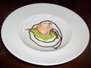Seeteufel im Speckmantel auf einem Erbsenpüree - Rezept