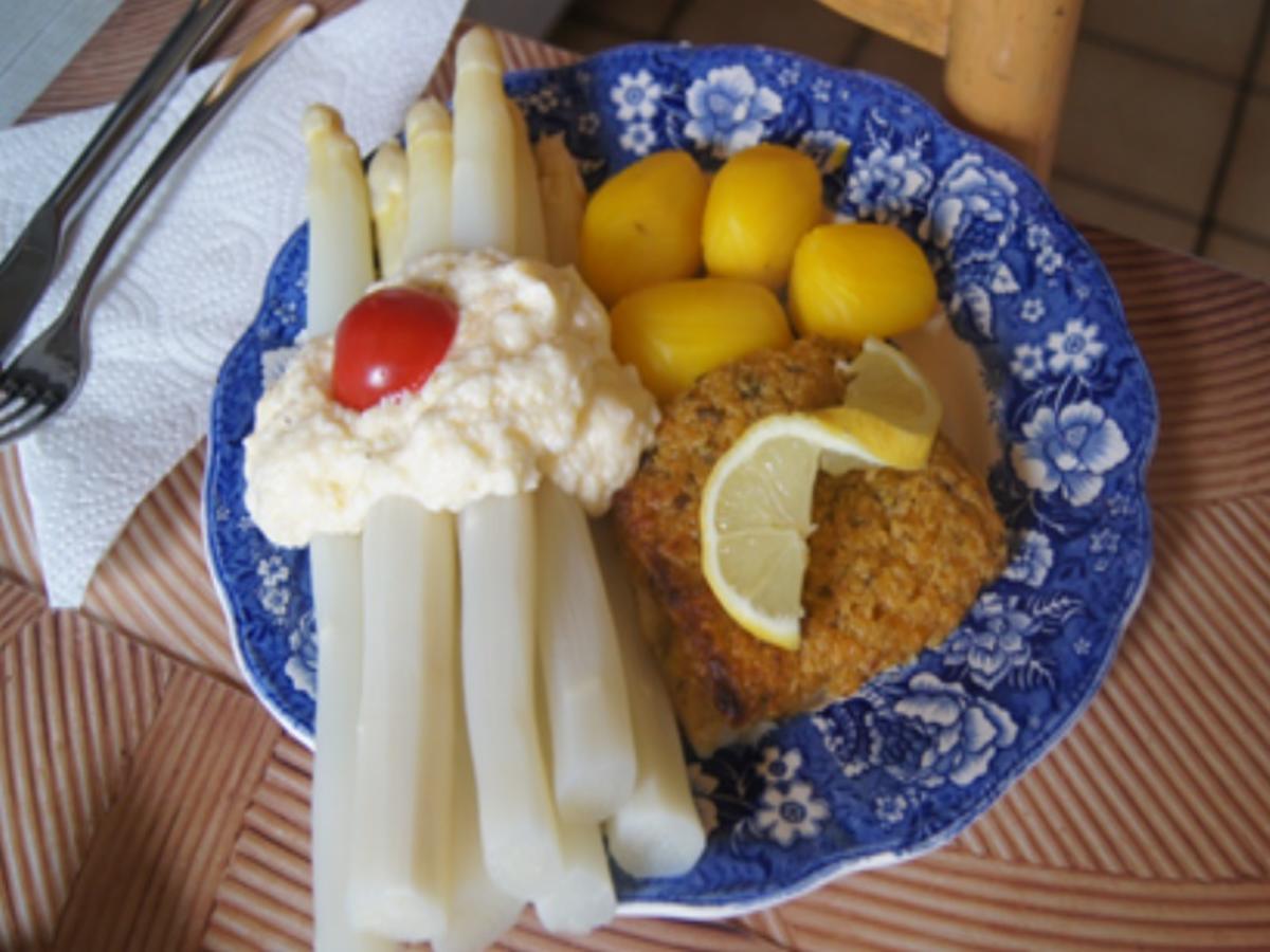 Spargel mit Engelssauce, Schlemmerfilet à la Bordelaise und gelben Drillingen - Rezept - Bild Nr. 17090