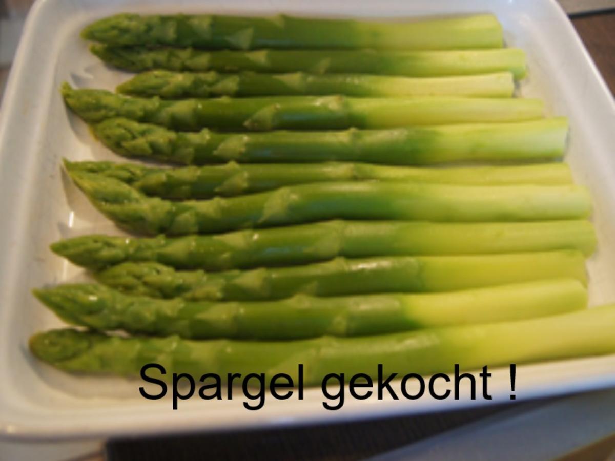 Grüner Spargel mit Leberkäsemantel und Kartoffelstampf - Rezept - Bild Nr. 17083